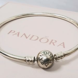 PANDORA Bangle Charm Bracelet 7.5"